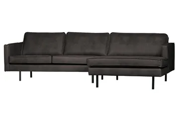 Lissbon Divansofa Høyre - Svart - Møbler - Sofaer - Sofa med sjeselong