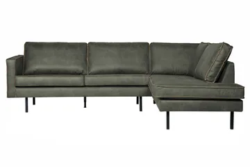 Lissbon Hjørnesofa - Hærgrønn - Møbler - Sofaer - Sofa med sjeselong