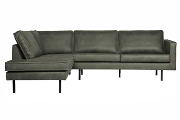 Lissbon Hjørnesofa - Hærgrønn - Møbler - Sofaer - Sofa med sjeselong