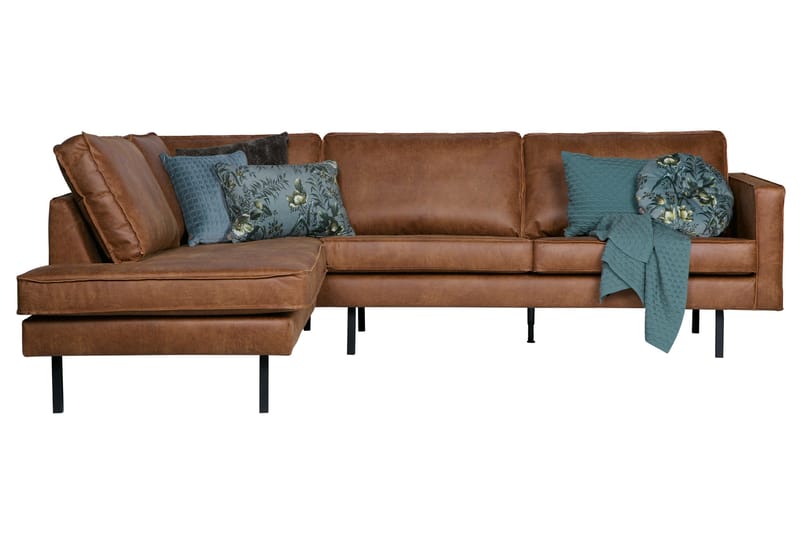 Lissbon Hjørnesofa - Konjakk - Møbler - Sofaer - Sofa med sjeselong