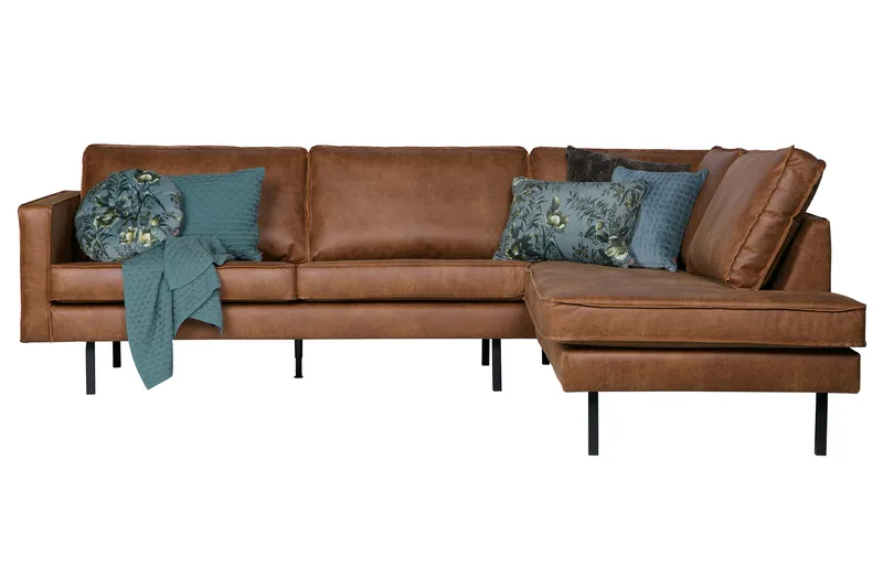 Lissbon Hjørnesofa - Konjakk - Møbler - Sofaer - Sofa med sjeselong
