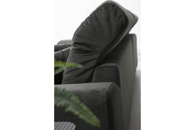 Longa Hjørnesofa med Divan Venstre - Svart - Møbler - Sofaer - Sofa med sjeselong