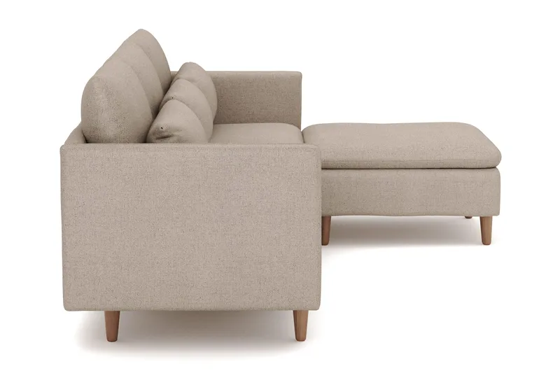 Lovis 3-seters sofa med vendbar sjeselong i stoff - Beige - Møbler - Sofaer - Sofa med sjeselong