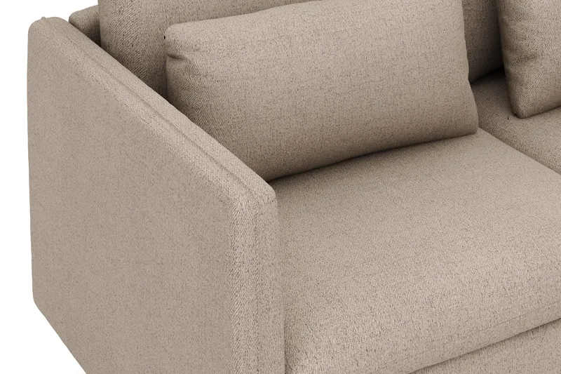 Lovis 3-seters sofa med vendbar sjeselong i stoff - Beige - Møbler - Sofaer - Sofa med sjeselong