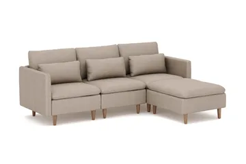 Lovis 3-seters sofa med vendbar sjeselong i stoff - Beige - Møbler - Sofaer - Sofa med sjeselong