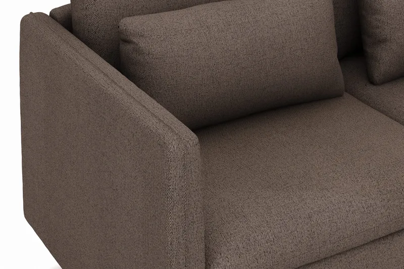 Lovis 3-seters sofa med vendbar sjeselong i stoff - Brun - Møbler - Sofaer - Sofa med sjeselong