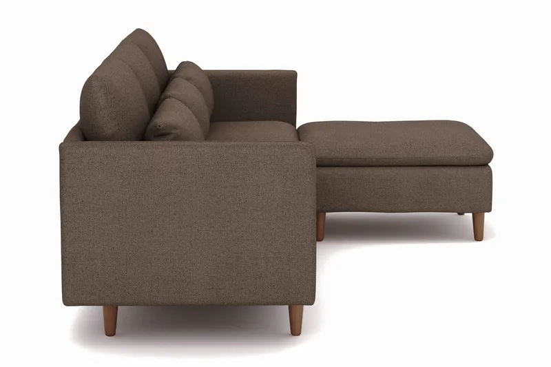 Lovis 3-seters sofa med vendbar sjeselong i stoff - Brun - Møbler - Sofaer - Sofa med sjeselong
