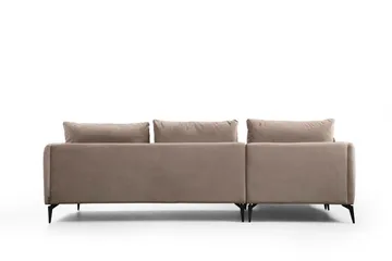 Luces Venstre L-formet Sofa med Sjeselong 289 cm i Stoff - Beige - Møbler - Sofaer - Sofa med sjeselong