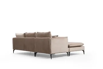 Luces Venstre L-formet Sofa med Sjeselong 289 cm i Stoff - Beige - Møbler - Sofaer - Sofa med sjeselong