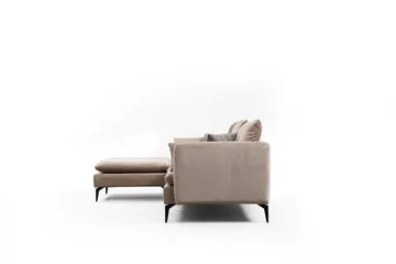 Luces Venstre L-formet Sofa med Sjeselong 289 cm i Stoff - Beige - Møbler - Sofaer - Sofa med sjeselong