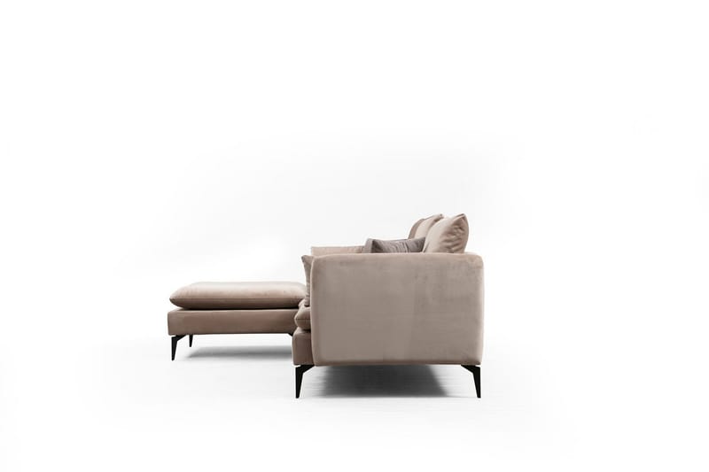 Luces Venstre L-formet Sofa med Sjeselong 289 cm i Stoff - Beige - Møbler - Sofaer - Sofa med sjeselong