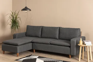 Lungo Sofa med Sjeselong 4-seter - Mørkegrå - Møbler - Sofaer - Sovesofaer - Sovesofa divan