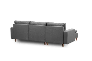 Lungo Sofa med Sjeselong 4-seter - Mørkegrå - Møbler - Sofaer - Sovesofaer - Sovesofa divan