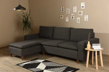 Lungo Sofa med Sjeselong 4-seter - Mørkegrå - Møbler - Sofaer - Sovesofaer - Sovesofa divan