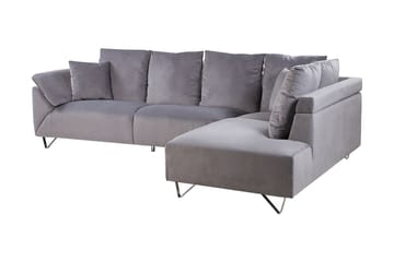Lunnera 4-seter Hjørnesofa Venstre - Grå - Møbler - Sofaer - Sofa med sjeselong