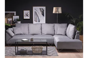 Lunnera 4-seter Hjørnesofa Venstre - Grå - Møbler - Sofaer - Sofa med sjeselong