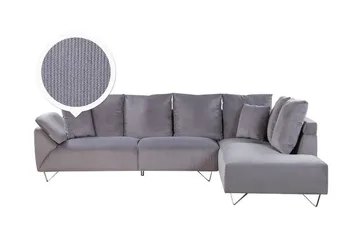 Lunnera 4-seter Hjørnesofa Venstre - Grå - Møbler - Sofaer - Sofa med sjeselong