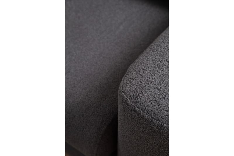 Makhan 3-seter Høyre L-formet Sofa med Sjeselong i Bouclé - Antracitt - Møbler - Sofaer - Sofa med sjeselong