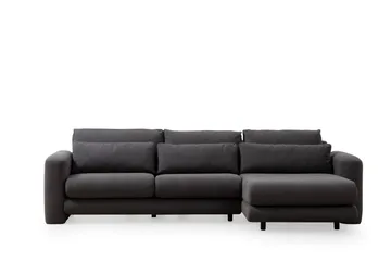 Makhan 3-seter Høyre L-formet Sofa med Sjeselong i Bouclé - Antracitt - Møbler - Sofaer - Sofa med sjeselong