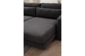 Makhan 3-seter Høyre L-formet Sofa med Sjeselong i Bouclé - Antracitt - Møbler - Sofaer - Sofa med sjeselong
