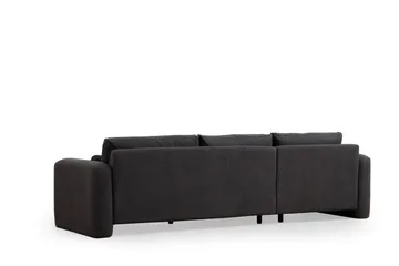 Makhan 3-seter Venstre L-formet Sofa med Sjeselong i Bouclé - Antracitt - Møbler - Sofaer - Sofa med sjeselong