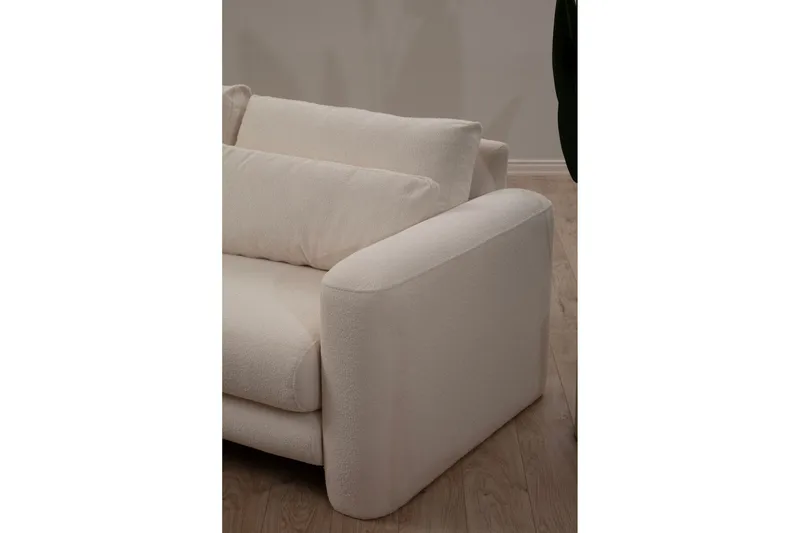 Makhan Sofa med Sjeselong 3-seter - Lys beige - Møbler - Sofaer - Sofa med sjeselong