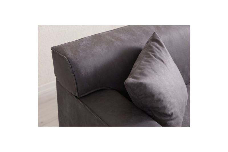 Malpani Sofa med Divan 3-sits - Antrasitt - Møbler - Sofaer - Sofa med sjeselong