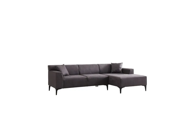 Malpani Sofa med Divan 3-sits - Antrasitt - Møbler - Sofaer - Sofa med sjeselong