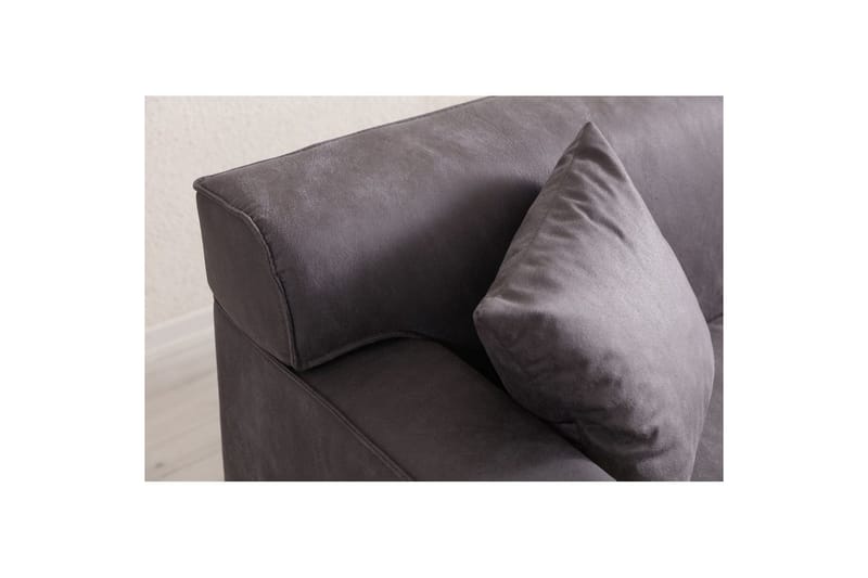 Malpani Sofa med Divan 3-sits - Antrasitt - Møbler - Sofaer - Sofa med sjeselong