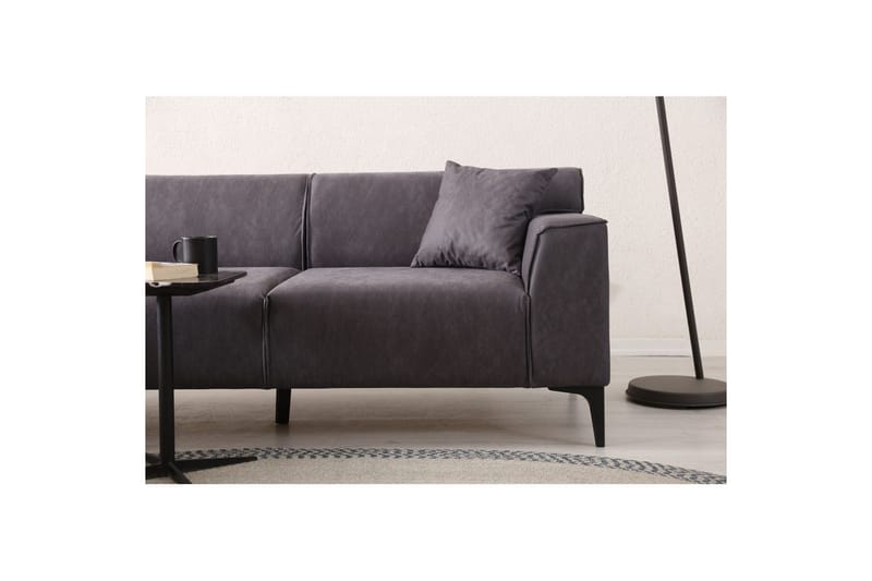 Malpani Sofa med Divan 3-sits - Antrasitt - Møbler - Sofaer - Sofa med sjeselong