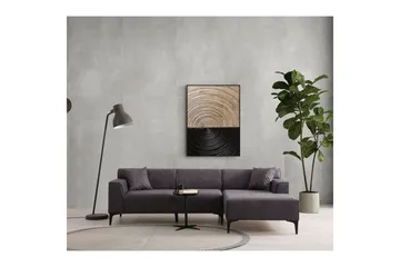 Malpani Sofa med Divan 3-sits - Antrasitt - Møbler - Sofaer - Sofa med sjeselong