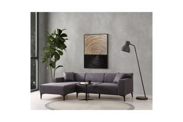 Malpani Sofa med Divan 3-sits - Antrasitt - Møbler - Sofaer - Sofa med sjeselong