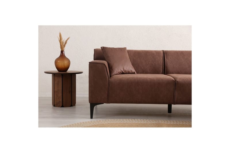 Malpani Sofa med Divan 3-sits - Cognac - Møbler - Sofaer - Sofa med sjeselong