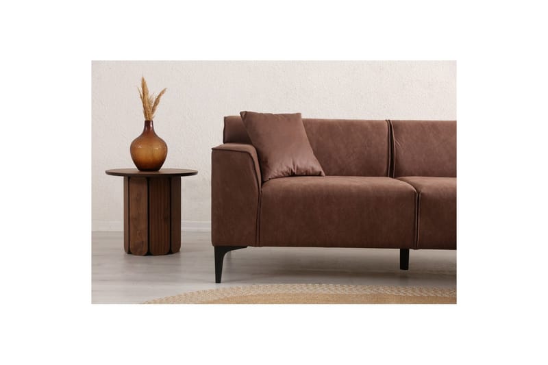 Malpani Sofa med Divan 3-sits - Cognac - Møbler - Sofaer - Sofa med sjeselong