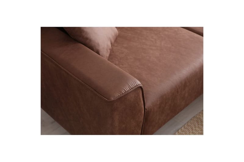 Malpani Sofa med Divan 3-sits - Cognac - Møbler - Sofaer - Sofa med sjeselong
