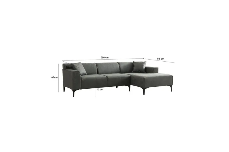 Malpani Sofa med Divan 3-sits - Grønn - Møbler - Sofaer - Sofa med sjeselong