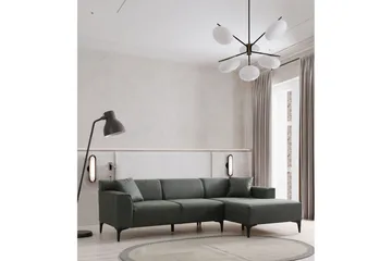 Malpani Sofa med Divan 3-sits - Grønn - Møbler - Sofaer - Sofa med sjeselong