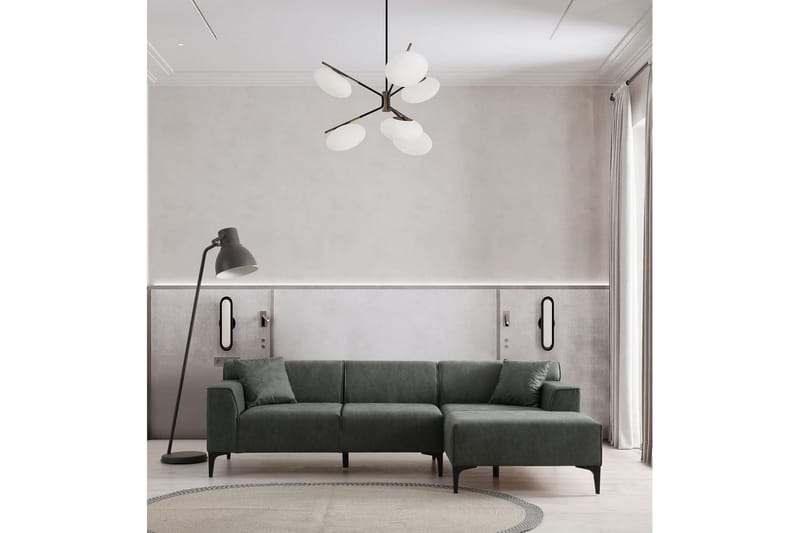 Malpani Sofa med Divan 3-sits - Grønn - Møbler - Sofaer - Sofa med sjeselong