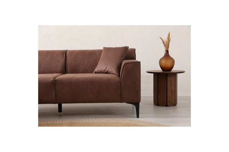 Malpani Sofa med Divan 4-sits - Cognac - Møbler - Sofaer - Sofa med sjeselong