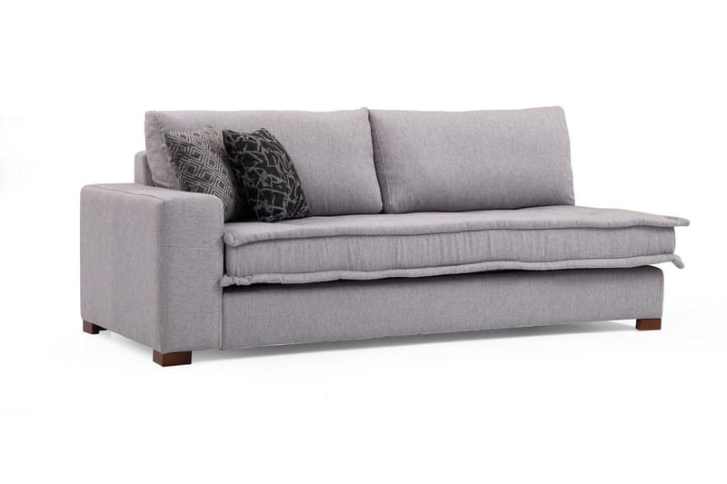 Mamerto Sofa m. Divan 4-seters - Lysegrå - Sofa med sjeselong - 4 seters sofa med divan