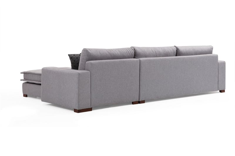 Mamerto Sofa m. Divan 4-seters - Lysegrå - Sofa med sjeselong - 4 seters sofa med divan