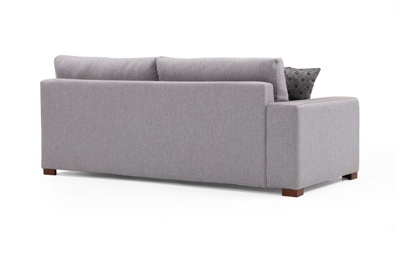 Mamerto Sofa m. Divan 4-seters - Lysegrå - Sofa med sjeselong - 4 seters sofa med divan