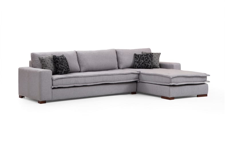 Mamerto Sofa m. Divan 4-seters - Lysegrå - Møbler - Sofaer - Sofa med sjeselong