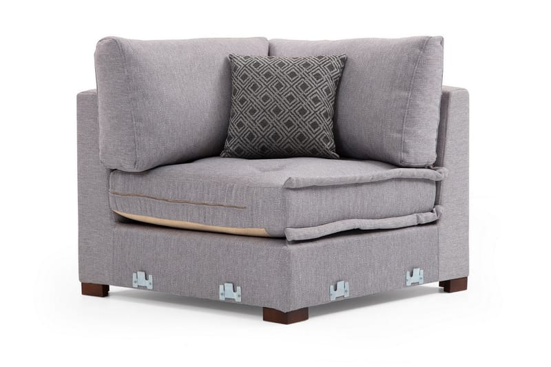 Mamerto Sofa m. Divan 4-seters - Lysegrå - Møbler - Sofaer - Sofa med sjeselong