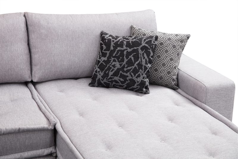 Mamerto Sofa m. Divan 4-seters - Lysegrå - Møbler - Sofaer - Sofa med sjeselong