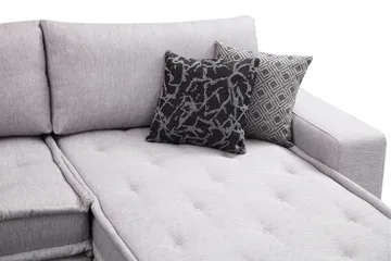 Mamerto Sofa m. Divan 4-seters - Lysegrå - Møbler - Sofaer - Hjørnesofa - Hjørnesofa med divan