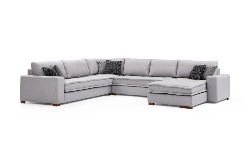 Mamerto Sofa m. Divan 4-seters, Lysegrå