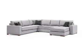 Mamerto Sofa m. Divan 4-seters - Lysegrå - Møbler - Sofaer - Hjørnesofa - Hjørnesofa med divan