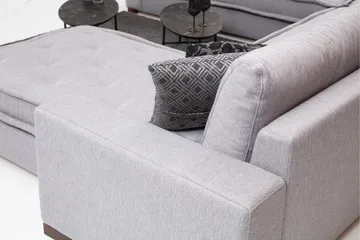 Mamerto Sofa m. Divan 4-seters - Lysegrå - Møbler - Sofaer - Hjørnesofa - Hjørnesofa med divan