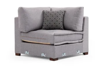 Mamerto Sofa m. Divan 4-seters - Lysegrå - Møbler - Sofaer - Hjørnesofa - Hjørnesofa med divan